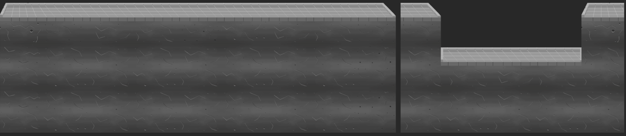 Pixel sidewalk tiles